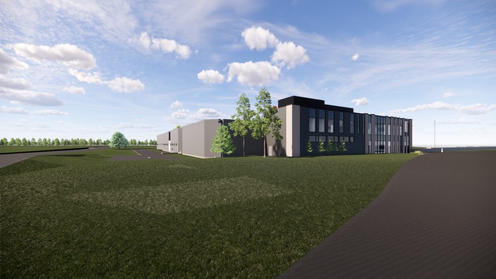 Image showing rendering of a new administration building at the Lake Huron Water Treatment Plant.