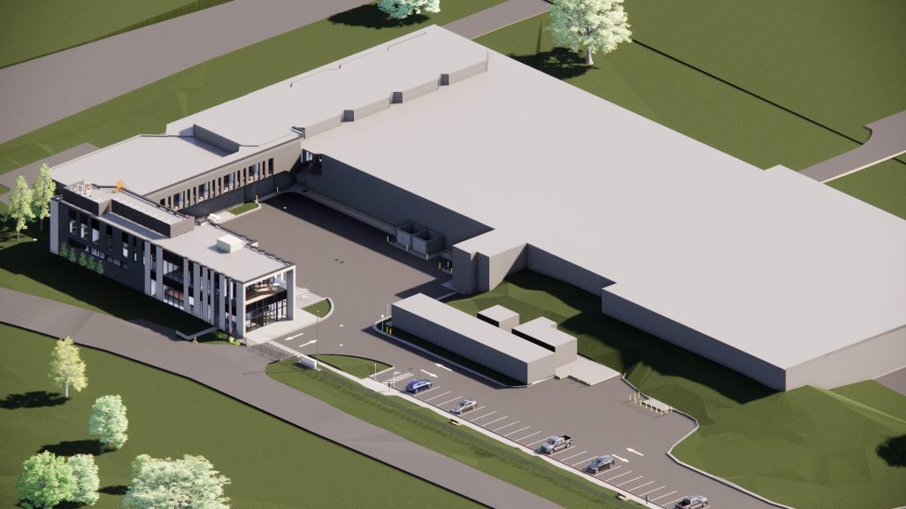 Image showing rendering of a new administration building at the Lake Huron Water Treatment Plant.